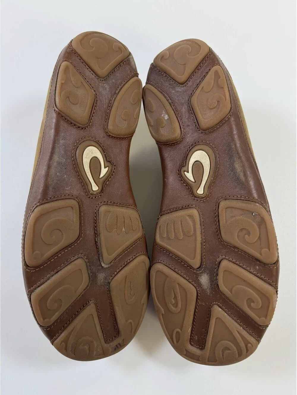 Olukai Moloa Mens Size 11.5 Brown Leather Moc Toe Slip On Casual Loafers Shoes